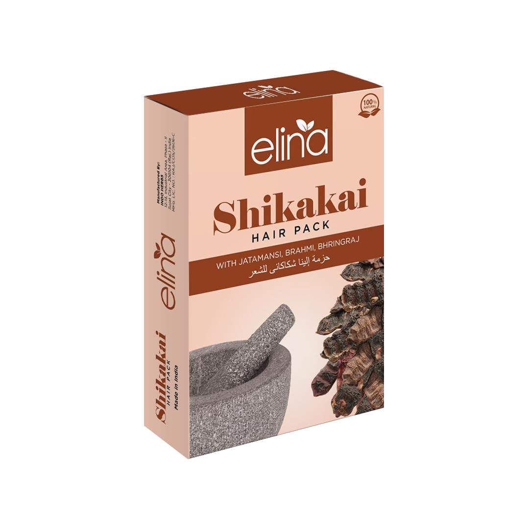 Elina 100Gm Shikakai Hair Pack with Jatamansi, Brahmi & Bhringraj | Natural Ready-to-Use Hair Mask for Strength & Nourishment | Ayurvedic Hair Care Formula (Pack of 1)-picture-32