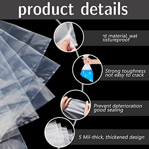 10 Pack 55 Gallon Drum Liners For Marinating And Brining Clear Plastic Drum Liners Bucket Liner Bags Large Thick Food Storage Bags For Marinating Meat And Storing Vegetables Home, 60 X 37.4 Inch #TOP2