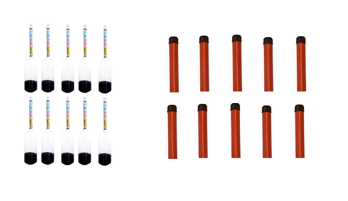 SSU Lactometer for Milk with Plastic Cover (Black) -Set of 10 Pieces