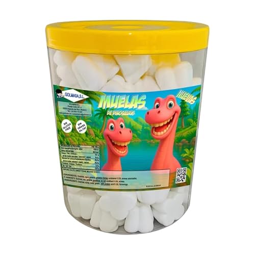 KREMTIK Muelas de Merengue Sin Gluten, Golosinas Blancas, 75 Unidades, Sabor Merengue