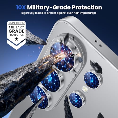 Image of WSKEN for Samsung Galaxy S26 Ultra Camera Lens Protector - Ultra Thin Case Friendly, 9H Shatterproof Tempered Glass with Anti Scratch Metal Circle Camera Screen Protector Cover Accessories, Silver