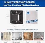 50 Set Cable Zip Tie Self Adhesive Mounts Kit with 6" Zip Ties, 3/4" Wire Holders Squares, Screws - Sticky Wire Fasteners Cable Clips Management Anchors Organizer