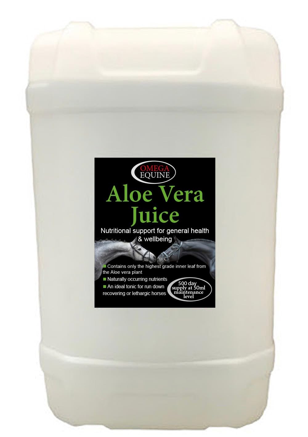 Omega Equine Aloe Vera Juice 25L Optimum Horse Health