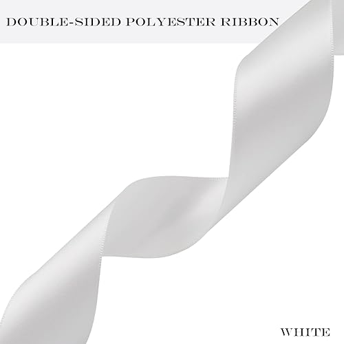 Miniatura 3 de Cinta de satén de doble cara de 1-12 pulgadas, 25 yardas de cinta de poliéster elegante y duradera para envolver regalos, coser y manualidades