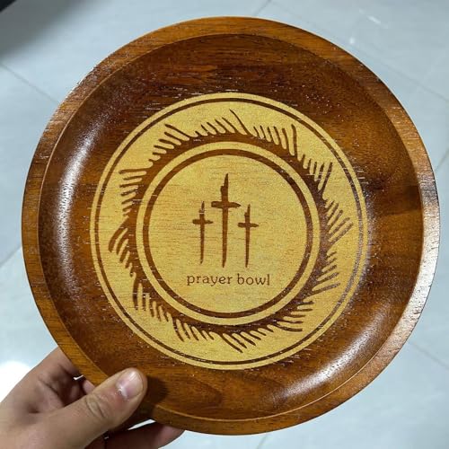 Diseño de prayer en tazón religioso de madera para unir a la congregación 5