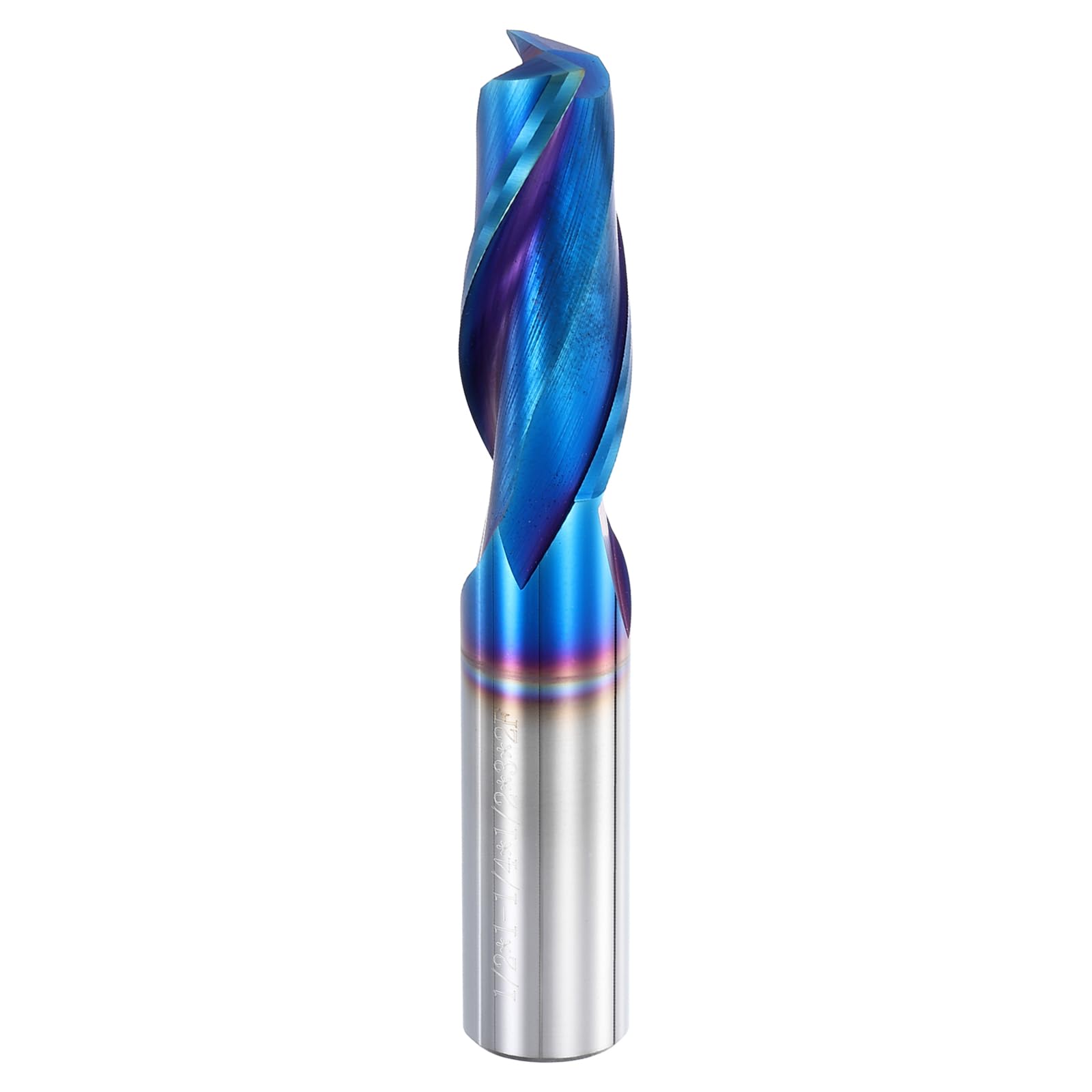 HARFINGTON Spiral Router Bit – 1/2" Shank, 1/2" Cut Dia, 2 Flutes, Up Cut, 30° Helix, HRC44-46, Tungsten Steel For Wood Carving & Engraving