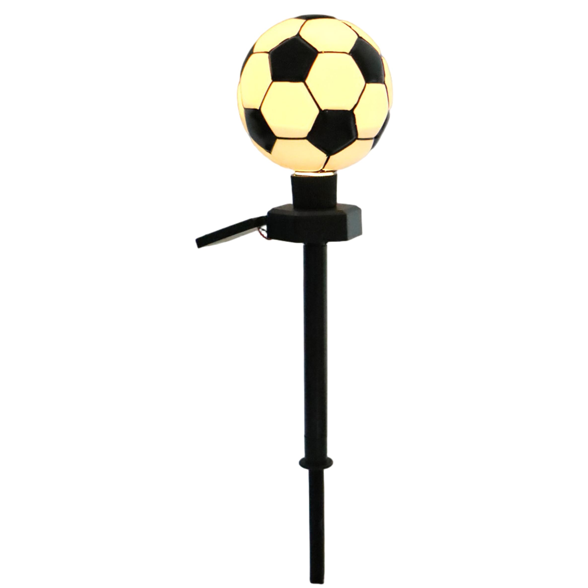 Gemuseeee Fun Shaped Solar Soccer Lamp Outdoor Lights with Stake Decorative Night Light for Patio Pathway Yard Decor