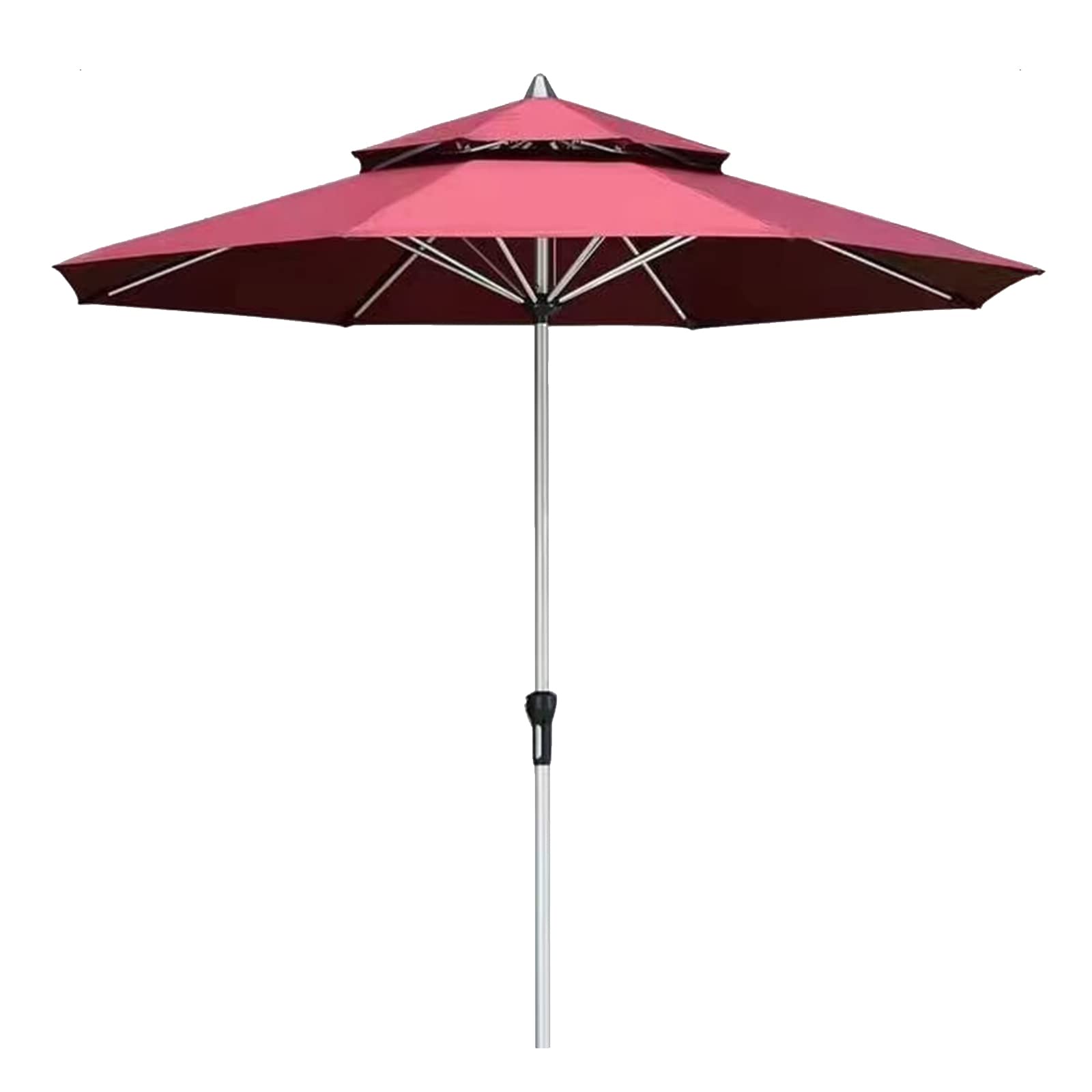 WDSOPK 9' Outdoor Market Patio Umbrella,Market Table Umbrella,Outdoor Umbrella,Patio Umbrella Outdoor,8 Sturdy Ribs For Garden, Lawn,Backyard,Pool,Red