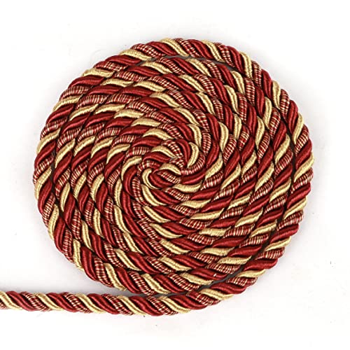 BEL AVENIR 6mm 16Yards Twisted Cord Rope Decorative Cording for Sewing