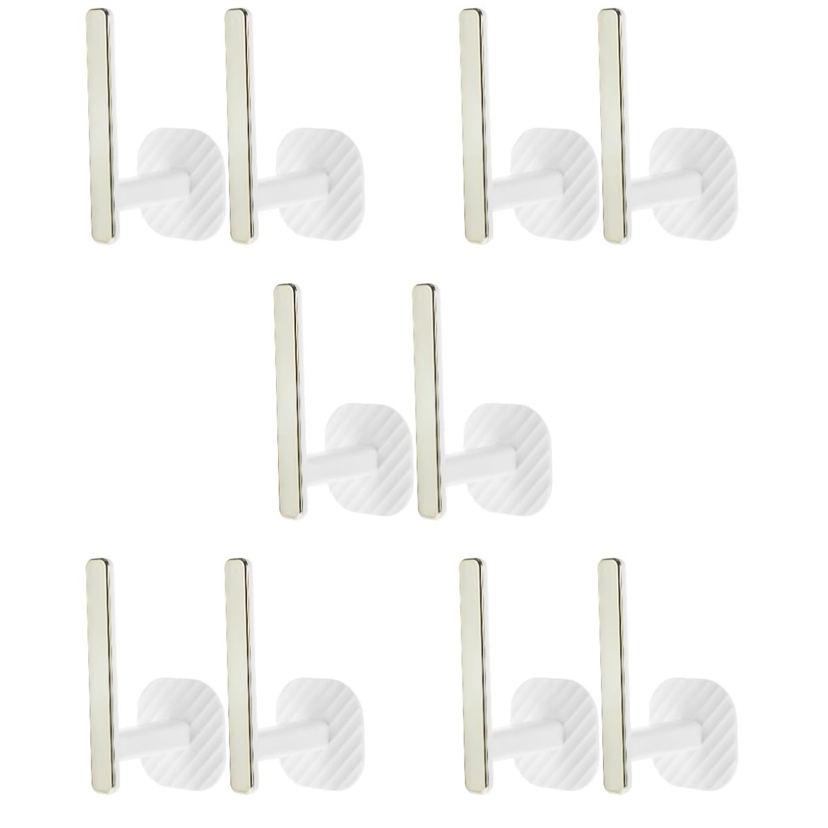 Didiseaon 5 Ensembles Crochets Accessoire Piscine Nettoyeur De Plein Air Bars Porte-rideaux Étagère Porte-cannes Distributeur De Papier Hygiénique Garage Stylo Plastique Blanche 2 Pièces * 5