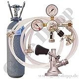 CO² Druckminderer 3 Bar- 1leitig - Bierschlauch 7mm ( klar und weich) + CO2 Schlauch 4mm