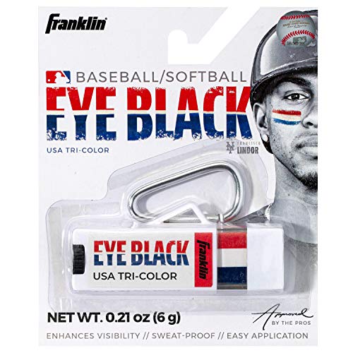 Franklin Sports Baseball Eye Black - Red, White + Blue Usa Sports Eye Black Stick For Kids + Adults - Multi Color Eye Black For Baseball + Softball #TOP7