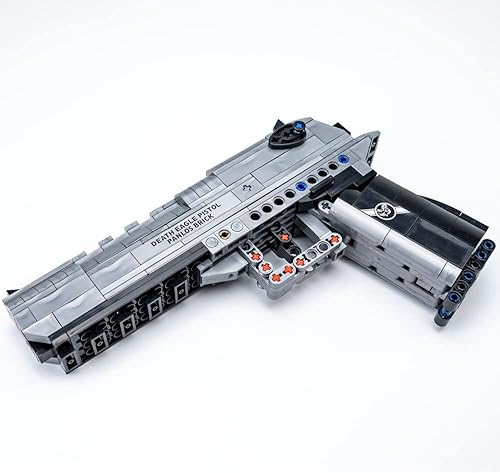 Miniatura 4 de Uvini Kit de bloques de construcción, juegos de juguetes de bloques de construcción, juguete de disparo de simulación 1:1, modelo de arma mecánica,