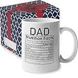 Dad Nutrition Facts Mug - Best Dad Mug, Gifts for Fathers Day Coffee Mugs | Fathers Day Mugs for Dad - Super Dad Mugs from Daughter | Funny Coffee Mug for Dads Birthday (Dad Nutrition Facts)