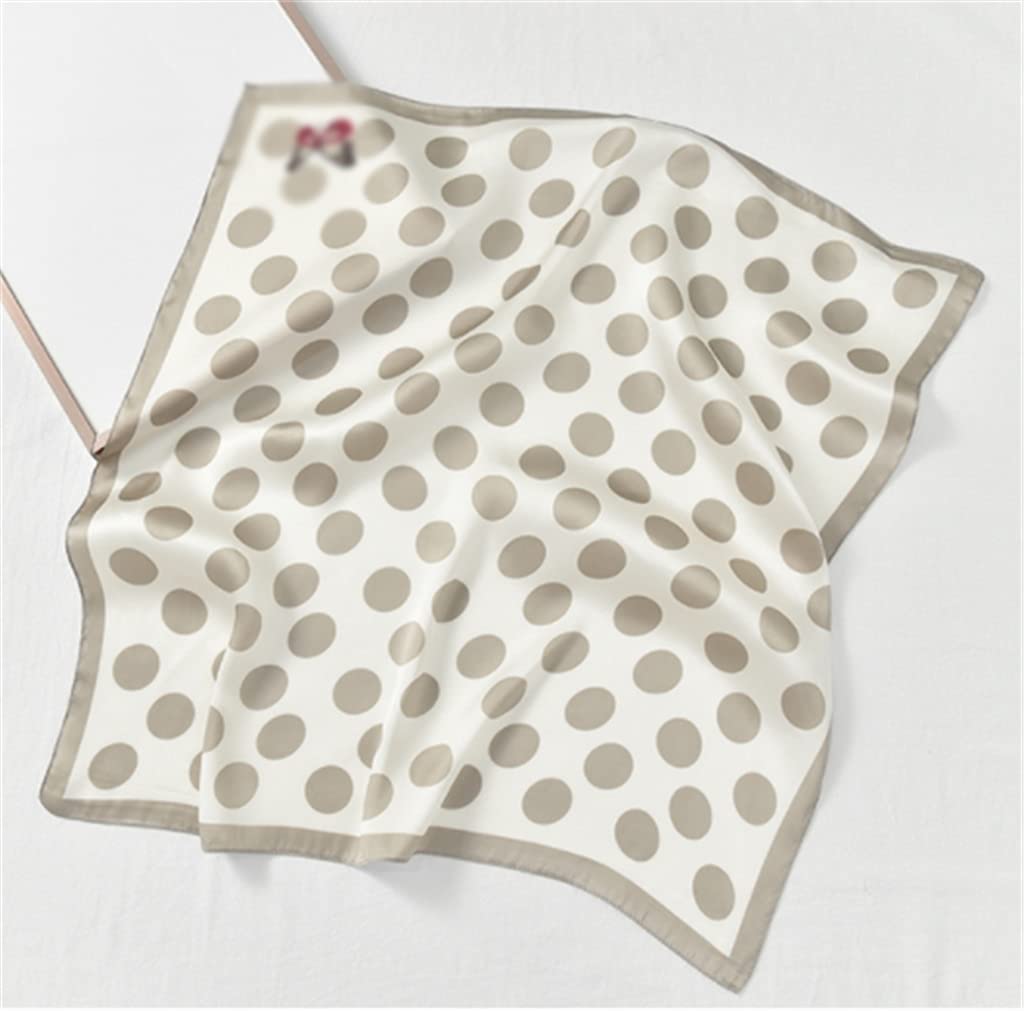 Bufanda de Mujer Bufanda Cuadrada Estampado de Corbata de Pelo Pañuelo de Seda Satinada Pañuelo de Cabeza para Mujer Bufanda de Seda de Tira Larga pequeña (A 60 * 60 CM)