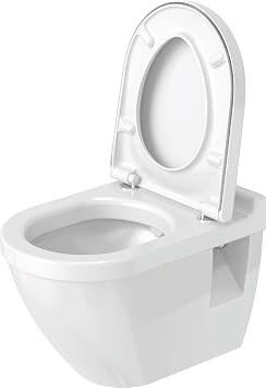 Duravit 2200090000 Starck 3 Wall Mount Toilet Bowl, White Finish