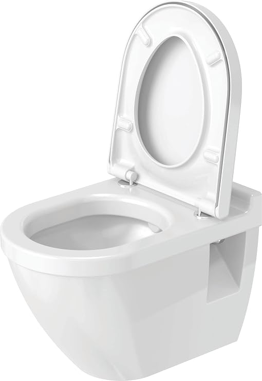 Duravit 2200090000 Starck 3 Wall Mount Toilet Bowl, White Finish