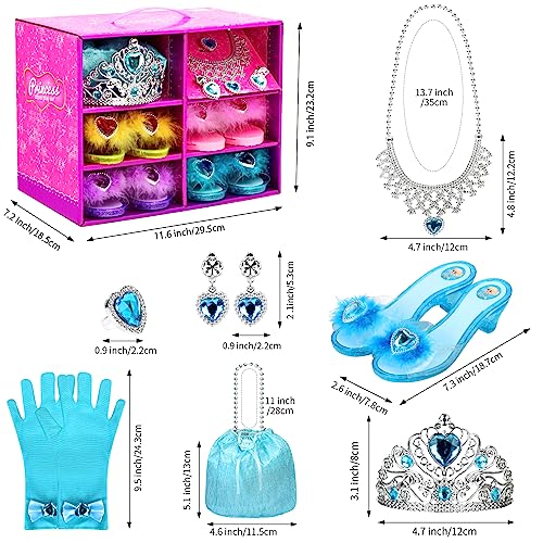 image for kuaima Princess Dress Up Shoes Set, Girls Role Play Dress Up Toys, Tod