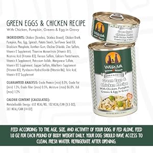Weruva Classic Dog Food, Green Eggs & Chicken with Chicken Breast & Pumpkin in Gravy, 5.5oz Can (Pack of 24) Weruva Classic Dog Food, Green Eggs & Chicken with Chicken Breast & Pumpkin in Gravy, 5.5oz Can (Pack of 24)