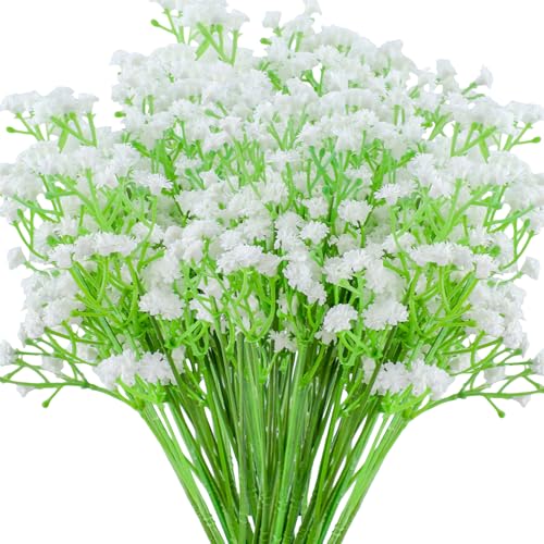 PETERMALLON 18 Fleurs Artificielles Gypsophile, Bouquet de Gypsophile Artificiel Printemps, Fleur Décorative Artificielle, pour Magasins, Bureaux, Maisons,...