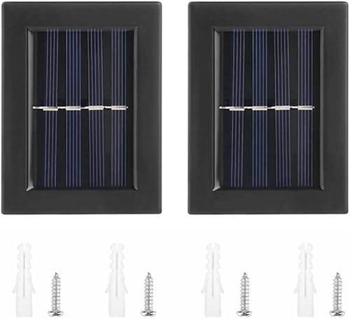 Miniatura 5 de Luces solares para cubierta al aire libre 2 luces de valla alimentadas por energía solar luces de escalera al aire libre lámpara de jardín