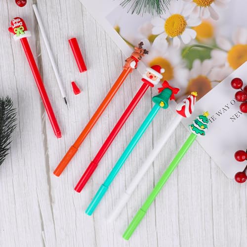VEYLIN Set de 30 bolígrafos de gel navideños miniatura 5