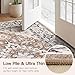 Lofus 5x7 Area Rugs for Living Room, Washable Area Rug, Rugs for Bedroom, Kitchen, Vintage Boho Carpet, Soft Non-Slip, Low Pile Large Area Rug for Office Dining Room, Floral Brown