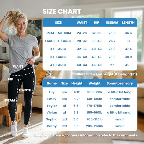 TNNZEET Mallas Deporte Mujer de Cintura Alta, Opacos,Leggins Mujer Vestir para Yoga Fitness Pilates Training(Negro,L-XL) - imagen 6