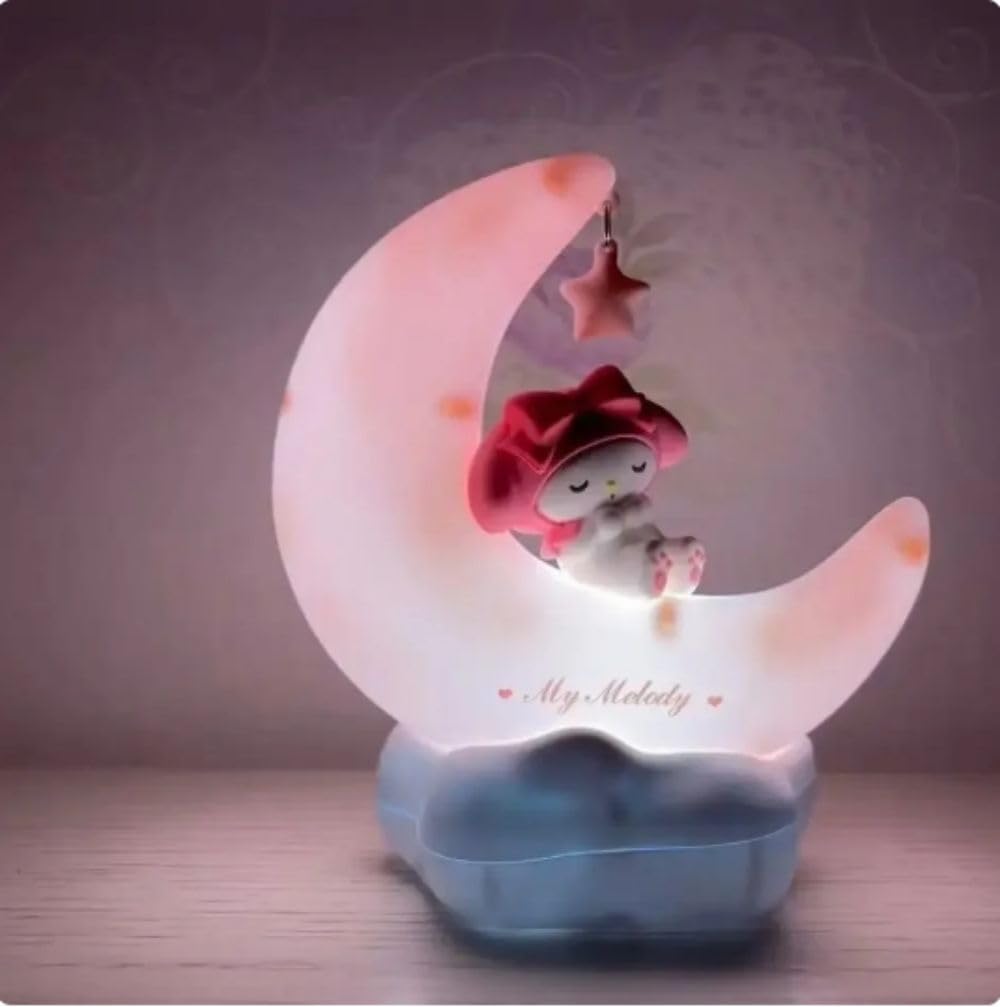 woatcck Kawaii Gece Lambası Sevimli Anime Karakter LED Işık Güzel Lamba Oda Dekor Eşyaları Şarj Edilebilir Masa Lambası Kızlar Çocuklar için Sanat Eseri Dekor (Kutulu MM).
