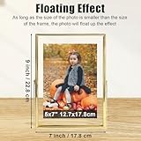UOROMI Gold Floating Picture Frame, 7x9 Metal Picture Frame, For Picture 5x7,4x6,3.5x5,Photo Frame for Home Wedding Party Office Decor - Image 2