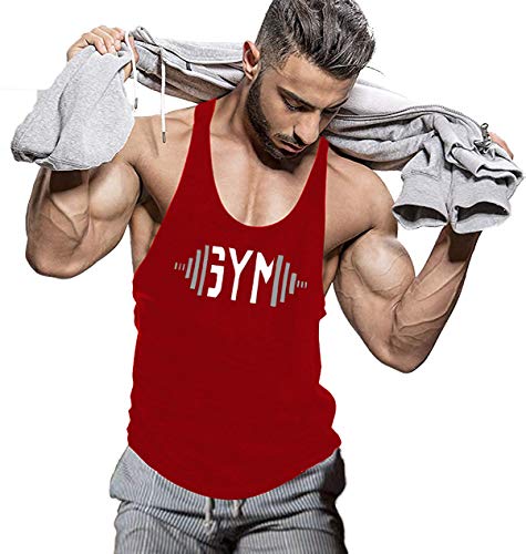 Image of THE BLAZZE 0004 Men's Gym Tank Gym Tank Stringer Tank Tops for Men Gym Vest for Men Vests for Men Sleeveless T-Shirts Bodybuilding Gym Tank Tops for Men
