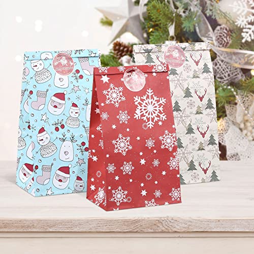 Kesote 24 Sacchetti Regalo di Natale Bustine di