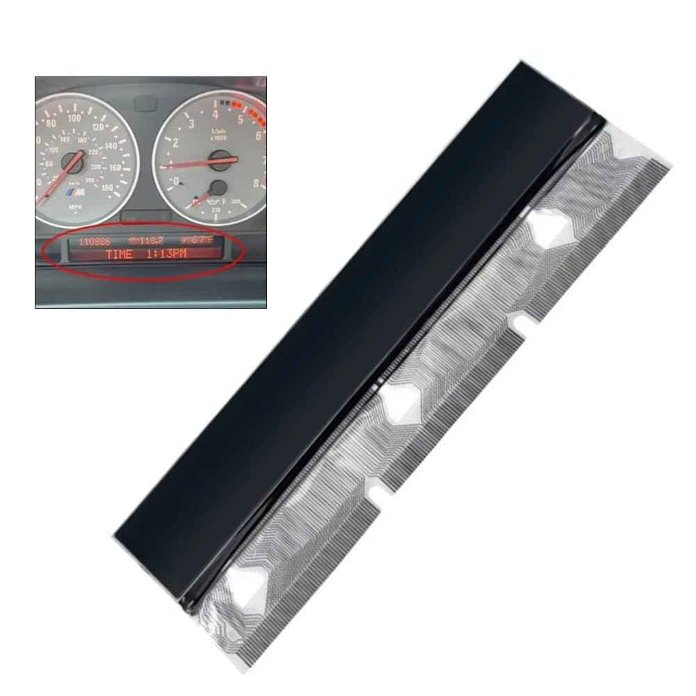 ZYWUOY Per BMW Instrument Cluster Display LCD per E53 per X5 (2000-2006), E39 (1996-2003) e E38 (1995-2001), 200 × 110 × 40 mm, schermo in vetro 12V