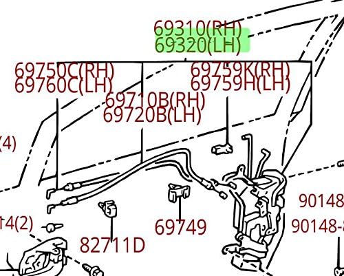 Lexus 69040-48020, Door Lock Actuator Motor