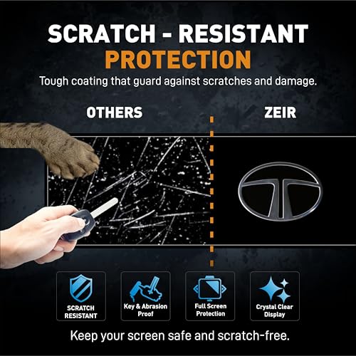 Image of ZEIR [4 PACK Screen Protector Compatible with Tata Sierra 2026+ | Infotainment Stereo Display Guard [Not Tempered Glass] (Triple Screen [Pack1 Glossy])