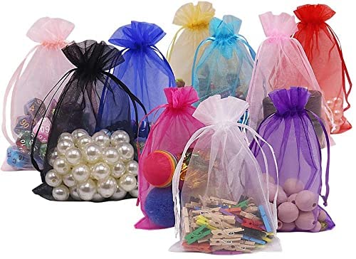 ZEONELY MART Velvet Net Potli Bags For Return Gifts, Size : 6 X 8Inch, Qty-25 Pcs (Net Potli Bags),Assorted-image-27