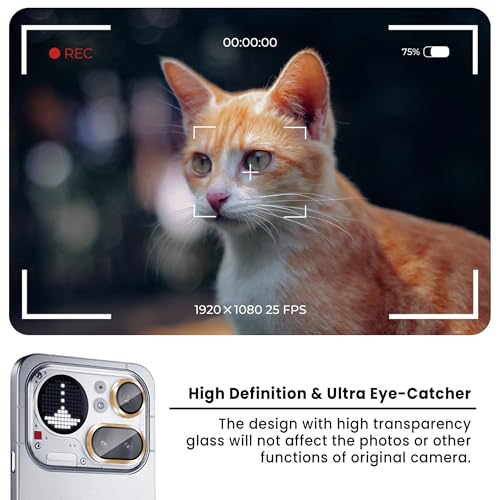 Image of FIRST MART Gold Camera Ring Guard Protector for Nothing Phone 4A Pro | Tempered Glass with Metal Alloy Rings, HD Clear, Scratch Resistant, Case-Friendly | Pack of 1