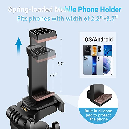 Apexel 70" Cell Phone Tripod, Selfie Stick Tripod With Remote For Iphone, 360° Portable Camera Stand Fit For Gopro Pole/Iphone/Android/Camera/Ring Light, Live Stream/Vlogging/Photography. #TOP3