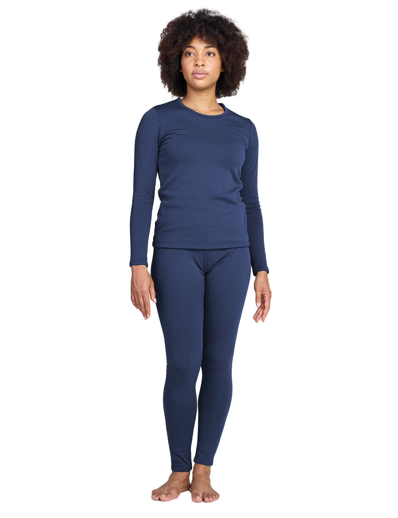 LAPASA Completo Termico Donna Fodera in Micropile Calore Base L17 - Abbigliamento Intimo Invernale Maglietta Pantaloni Calzamaglia Tuta Sci Trekking