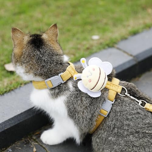 Cat Harness and Leash Set, Cat Harness Escape Proof, Rabbit Harness and Leash Set, Costumes for Cats and Bunny(A, Middle) - Image 8