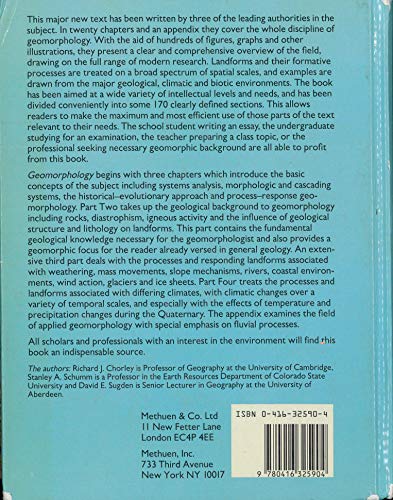 Geomorphology 0416325904 Book Cover