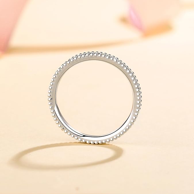 StarGems Micro-Inlaid 0.15ct Moissanite 925 Silver Platinum-Plated Ring RX066