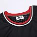 DEHANER Blank Mens Womens Basketball Jersey Mesh Training Practice Sports Shirts Fans Outfits Tops,Red Neckline-Black Jersey,Men Size Small