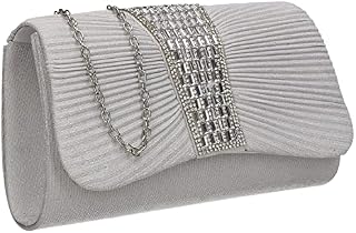 SwankySwans Julie Womens Shiny Diamante Party Prom Wedding Evening Clutch Bag Purse