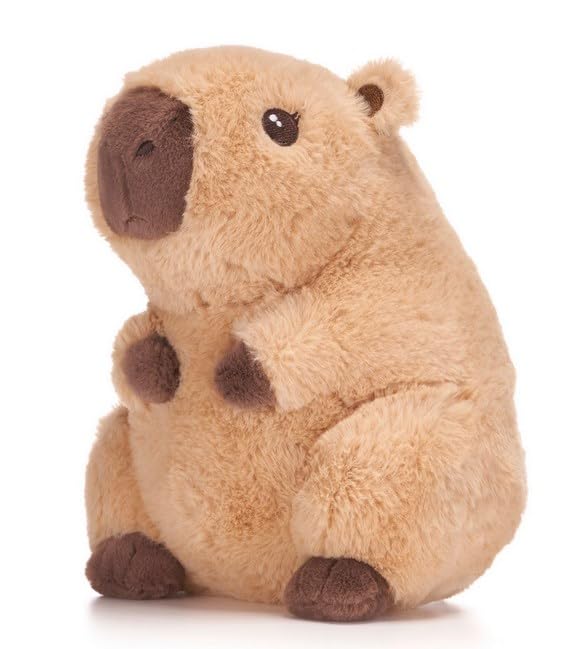 UKToyworld Capybara Sitting Cream Cuddly 9 Inch Capybara Plush Soft Toy