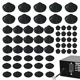 Menibeuty 60Stück Kabeldurchführung Gummi Für Kabel Draht, Gummitüllen Für Kabel 10/20/25/30 mm Gummi Tower, Kabeltülle Gummi(Schwarz)