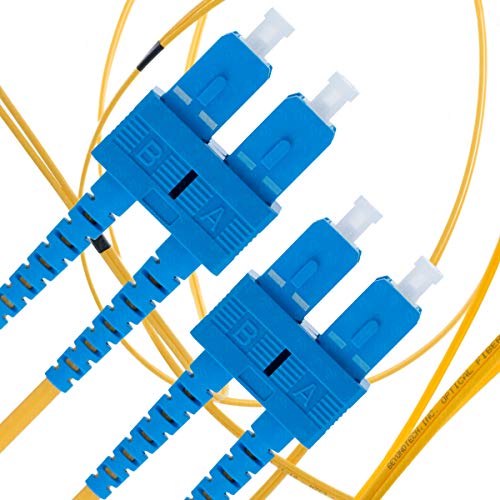 Cable de Fibra Óptica SC a SC 2M Monomodo Duplex - UPC/UPC - 9/125um OS1 (LSZH) - Latiguillo Doble Fibra Óptica - Beyondtech PureOptics Cable Series