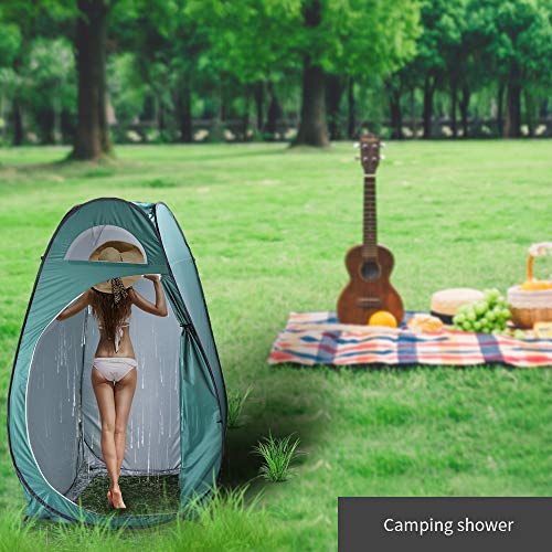 Carpa pop up para camping, para cambiar y ducha, verde miniatura 2