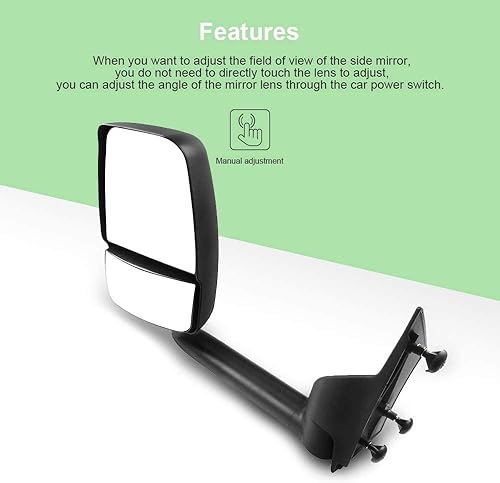 Miniatura 4 de SCITOO Espejo de puerta lateral del conductor para Chevy para GMC Accesorios exteriores Espejo 2003-2011 para Chevy para GMC Express Savana Van