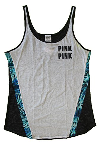 Victoria's Secret Pink Tank Top Tropical X-Small Marl Black White